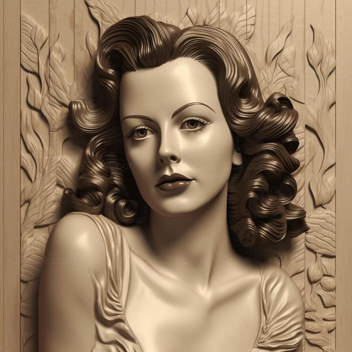 Famous (Hedy Lamarr 3, 3DFMS_8174) 3D models for cnc